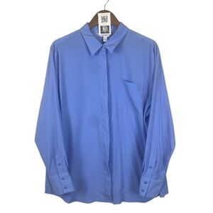 NINE WEST Blue Button-Up Shirt / XXL